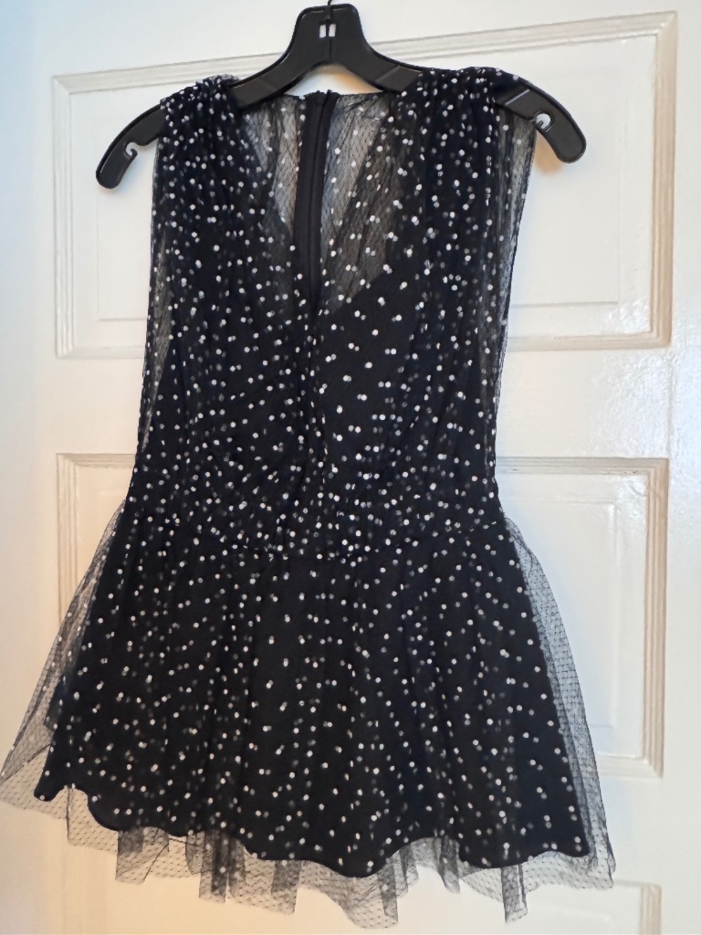 Pearl Lela Rose Black and White Peplum Small Top